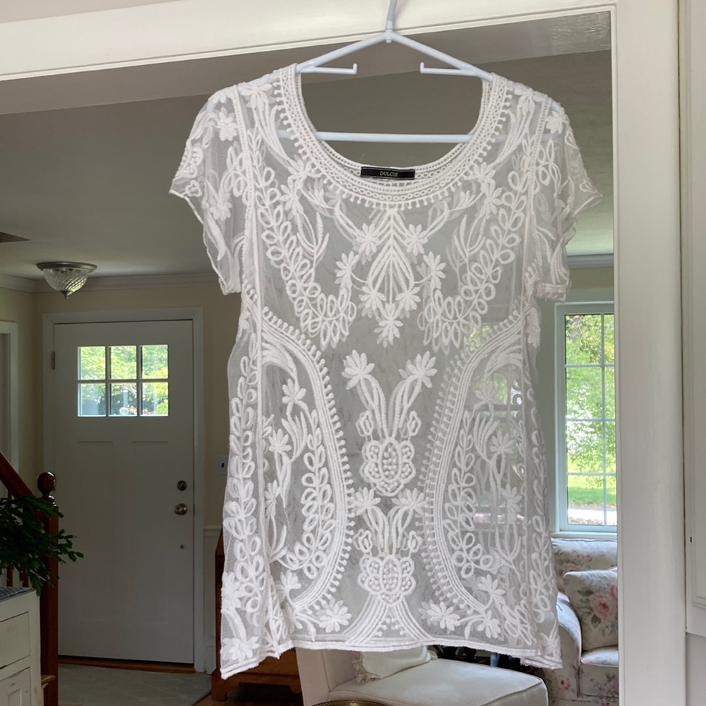 Women’s sheer lace top